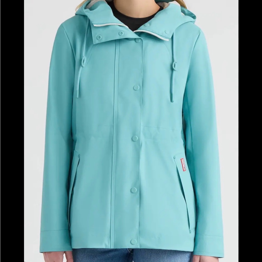New Hunter Abbey Water Repellent Rubberized Rain Jacket
